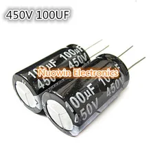 5 шт. 100 мкФ 450 в 18*35 мм электролитический конденсатор 450 в 100 мкФ алюминиевый электролитический конденсатор 18X35 мм