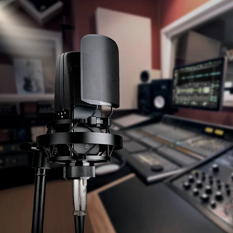 Лидер продаж Takstar TAK55 высококачественный студийный Профессиональный записывающий микрофон двойная позолоченная диафрагма три полярных узора