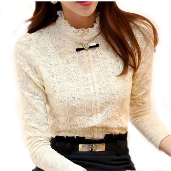 Windreama Plus Size New Elegant Lace Women Blouses...