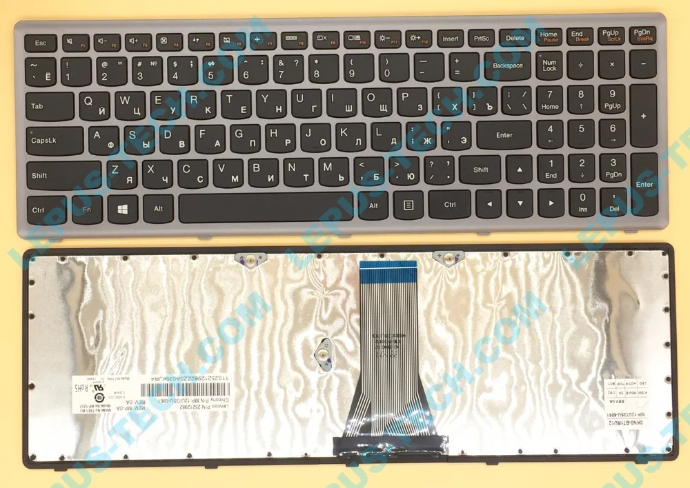 

Original RU Keyboard for LENOVO G500S S500 Russian G505S Z501 S510P gray frame Z505 Z510 FLEX 15 keyboard
