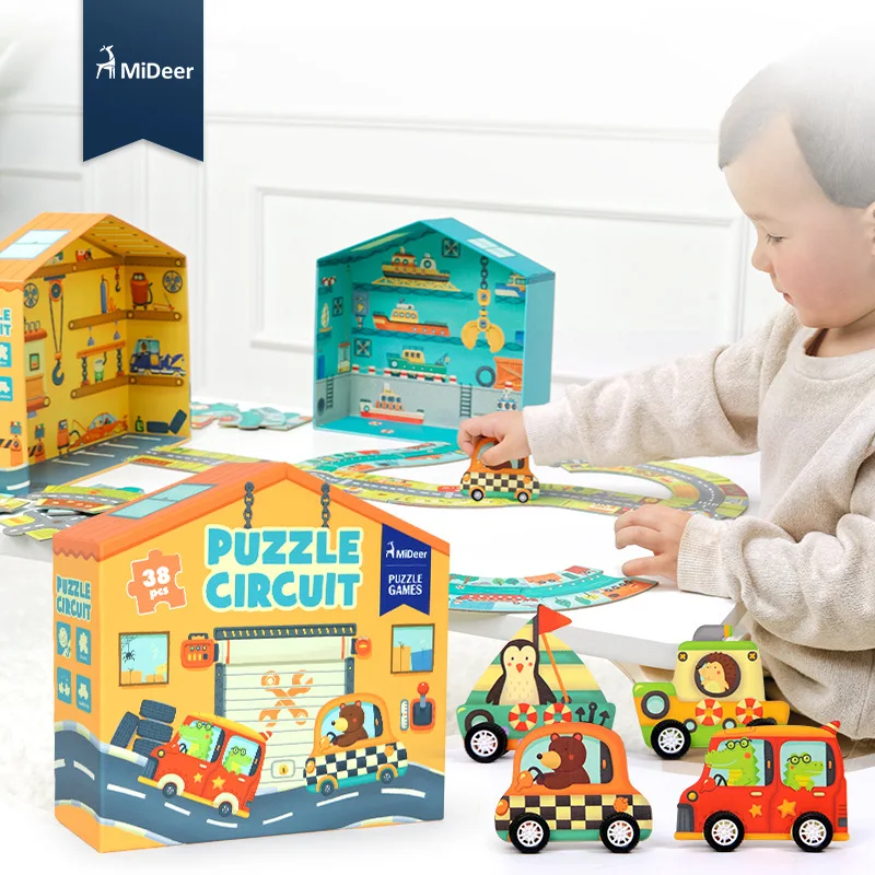 Mideer Children 3D Large Paper Puzzle Games 38pcs Puzzle Circuit Traffic Circular orbit Baby Intelligence Educational Toys Mideer Children 3D Large Paper Puzzle Games 38pcs Puzzle Circuit Traffic Circular orbit Baby Intelligence Educational Toys