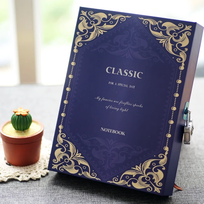 

CJP Vintage Notebook Carved Password Lock Notebook Diary Notebook1PCS