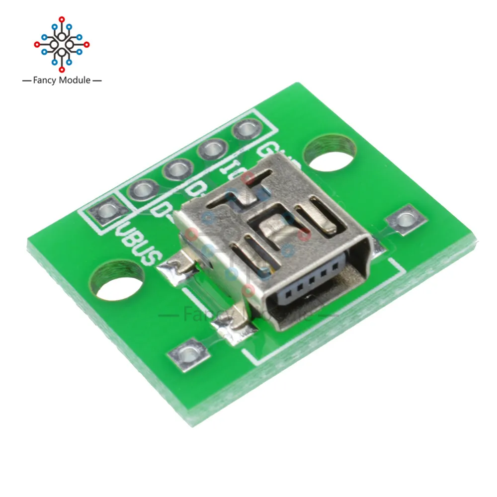 Мини/микро USB для DIP типа A женский/Мужской USB адаптер конвертер для 4Pin 2,54 мм печатной платы DIY источник питания для Arduino разъем