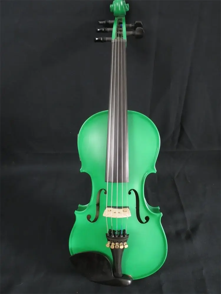Green colors best craft 5 strings 4/4 electric violin +Acoustic violin