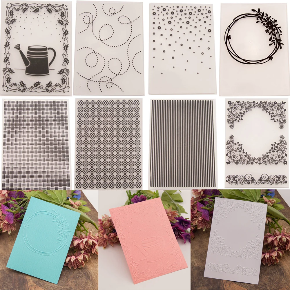 

15 Styles Plastic Embossing Folder Stencils Template Scrapbooking Paper Cards Making DIY Photo Album Card Decoration Crafts