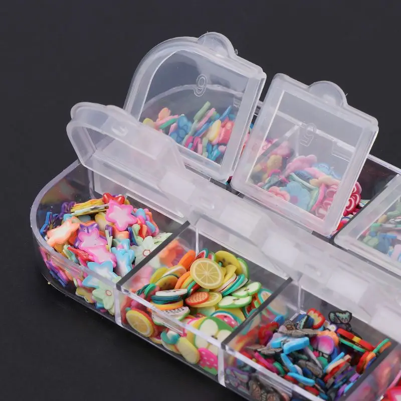 

Slime Beads Box Fruit Slice Sprinkles Slime Filler For Handgum Foam Fluffy Slime Clay Mud DIY Supplies Decoration Toys Slime