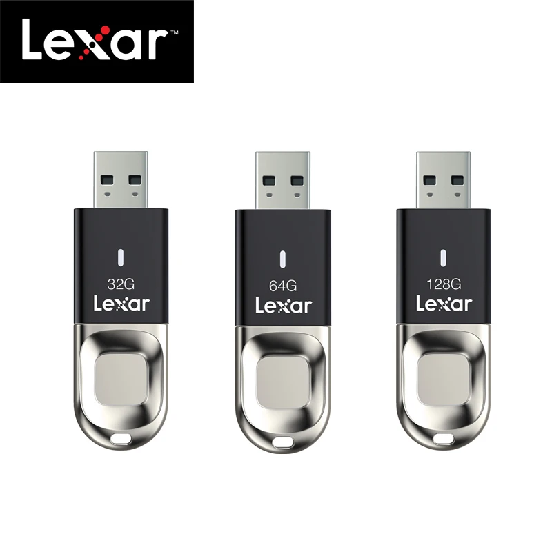 100% Оригинальный USB флеш накопитель Lexar с распознаванием отпечатков пальцев 128 ГБ 64