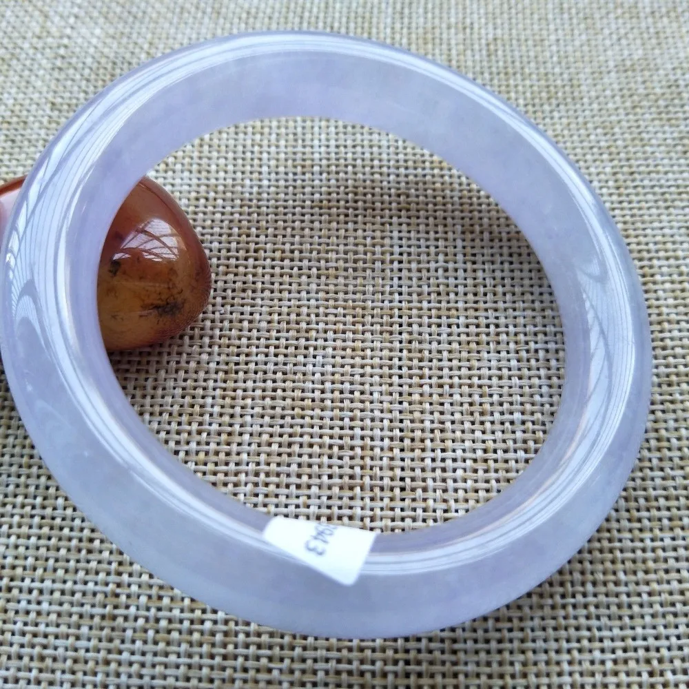 

57-60mm Certified 100% Natural Lavender Jadeite JADE Bracelet Bangle