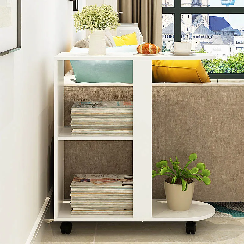 Simple mini Coffee Table Movable Sofa Side Table Creative Nightstand living room Sofa Side Cabinet Tea Table home furniture