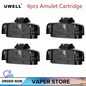 

4pcs Original UWELL Amulet Cartridge 2ml 1.6ohm 2PCS/Pack Fit for Uwell Amulet VAPE Pod KIT World First Watch-Style Pod
