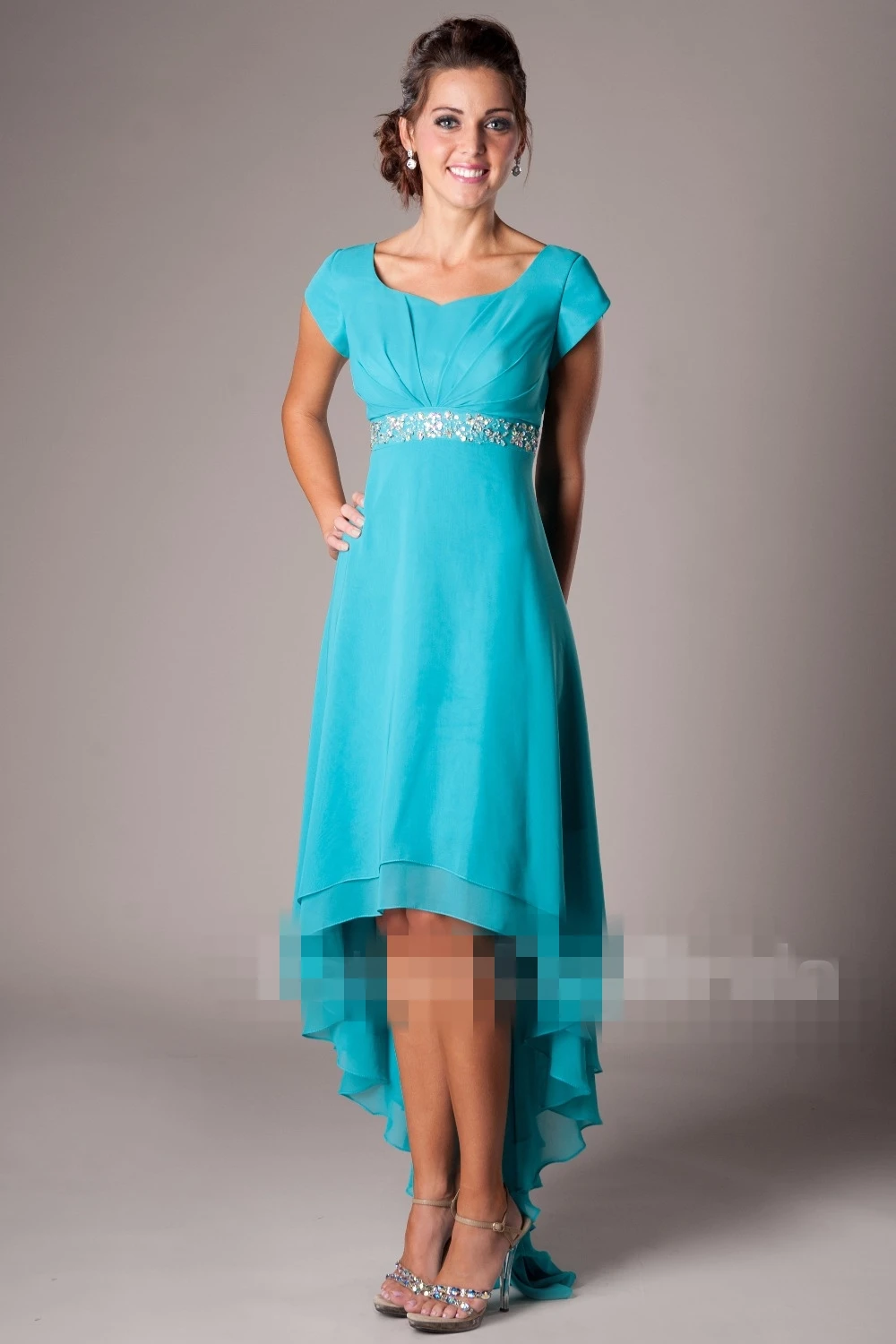 modest turquoise bridesmaid dresses