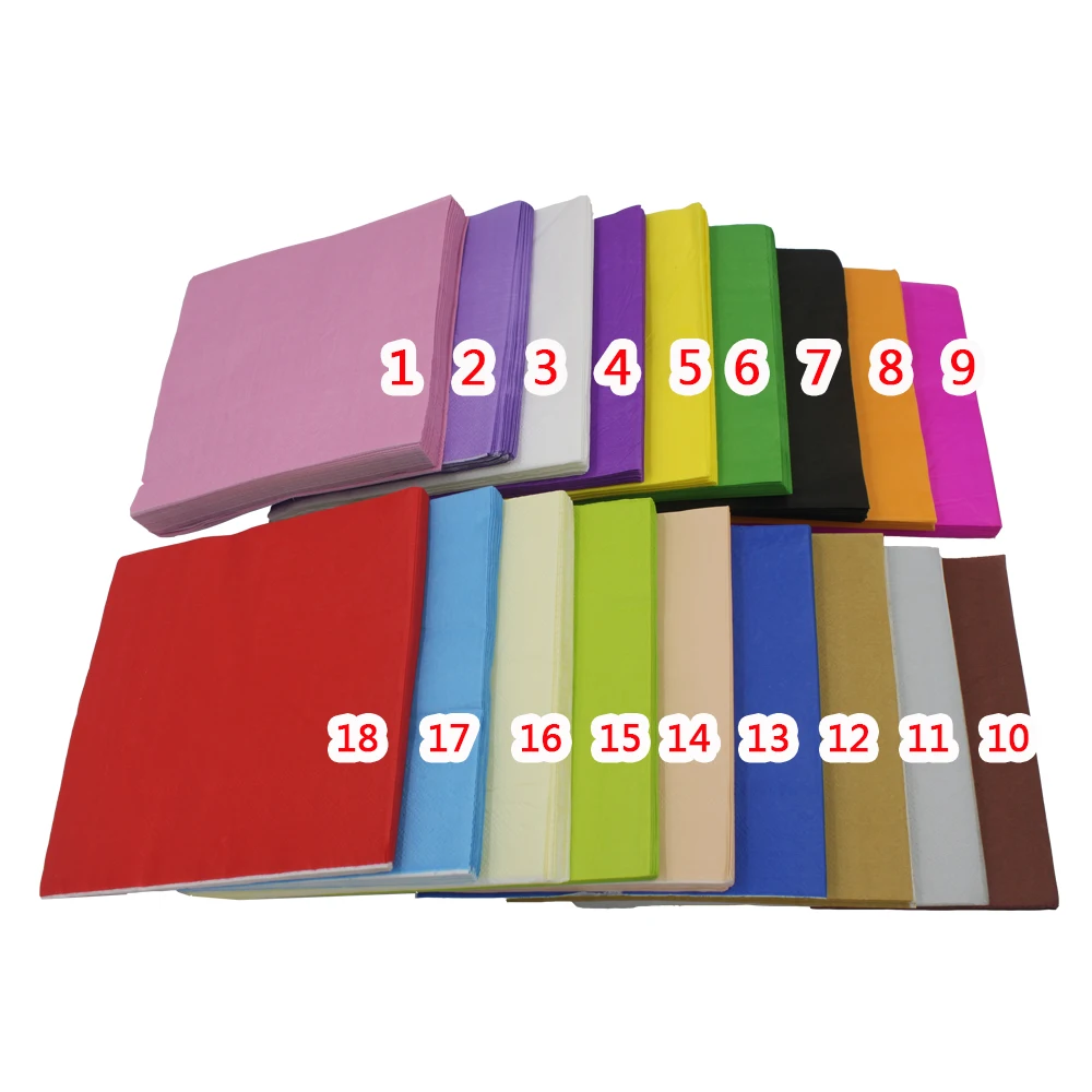 

[RainLoong] Solid Color Paper Napkin Festive & Party Plain Tissue Serviette 33*33cm 1pack/lot