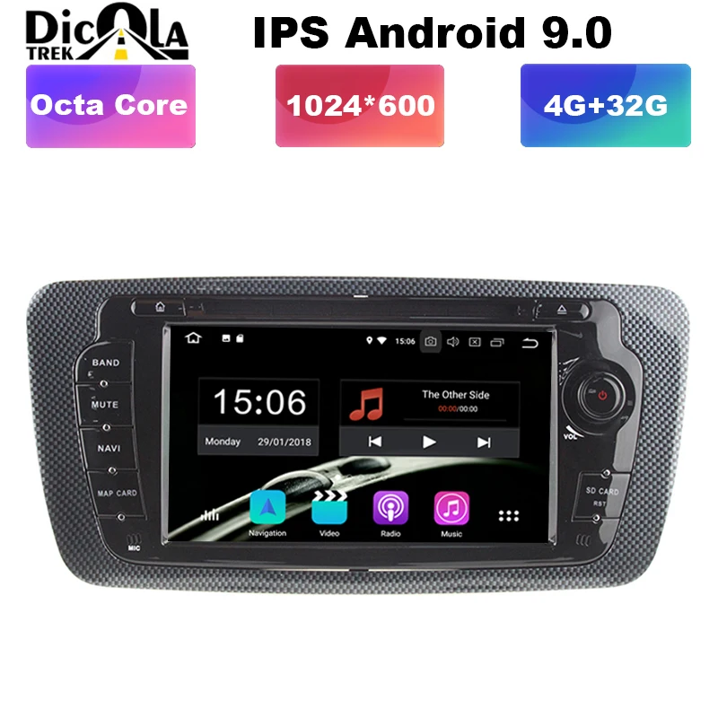 

4G RAM +32G Android 9.0 Radio GPS HDMI Car DVD Player for Seat Ibiza MK4 6J SportCoupe Ecomotive Cupra 2009 2010 2011 2012 2013