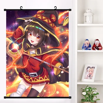 

Anime Manga KonoSuba God's Blessing on This Wonderful World! Megumin Aqua Darkness Cosplay Wall Scroll Mural Poster Home Decor