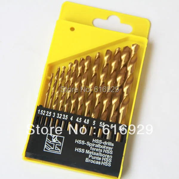 13pcs parallel shank twist drill REPAIR TOOLS 1/4" High Speed Steel