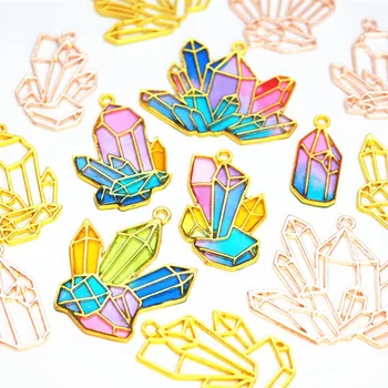 

Pointed Crystal Shard Open Bezel Assortment Quartz Shard Deco Frame for UV Resin Filling Resin Jewellery Making (5 pcs / Gold)