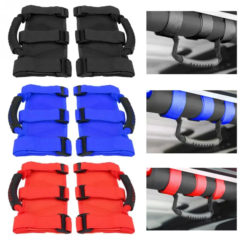 2pcs Car Roof Grab Bars Hand Hold Grip Handles for Jeep Wrangler YJ TJ