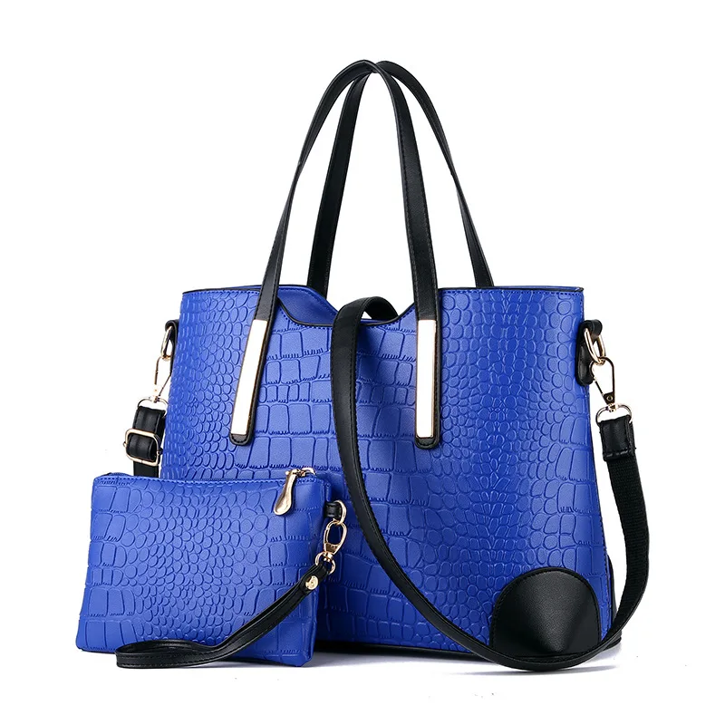 Новые женские сумки conjunto bolsa, кожаные сумки, крокодиловая сумка через плечо, сумки-мессенджеры, клатч, тоут+ кошелек, 2 комплекта