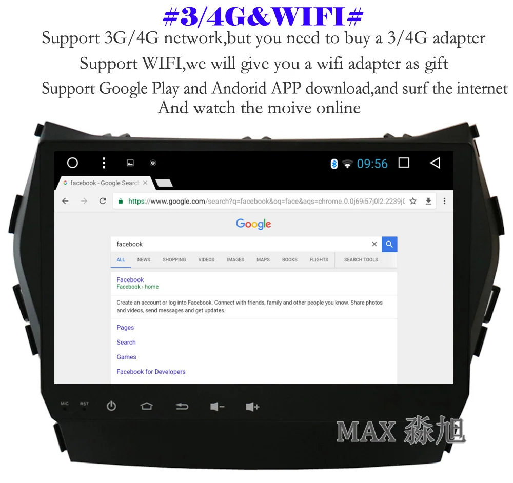 Discount MAX Android 8.1.0 GPS Navigation System For Hyundai IX45 Santa Fe 2013 2014 2015 Car Radio RDS 4G WiFi Bluetooth SWC Free Map 7