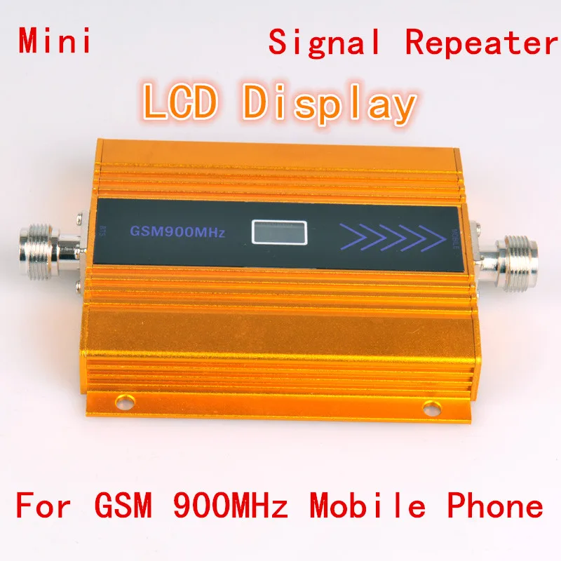 New LCD Display! Mini GSM 900Mhz Mobile Phone Signal Booster  GSM Signal Repeater  Cell Phone Signal Amplifier + Power Adapter