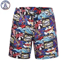 Mr.1991INC бренд для мужчин доска короткие летние повседневное пляжные шорты принт мультфильм бум Boardshorts Drawstring Homme XXL