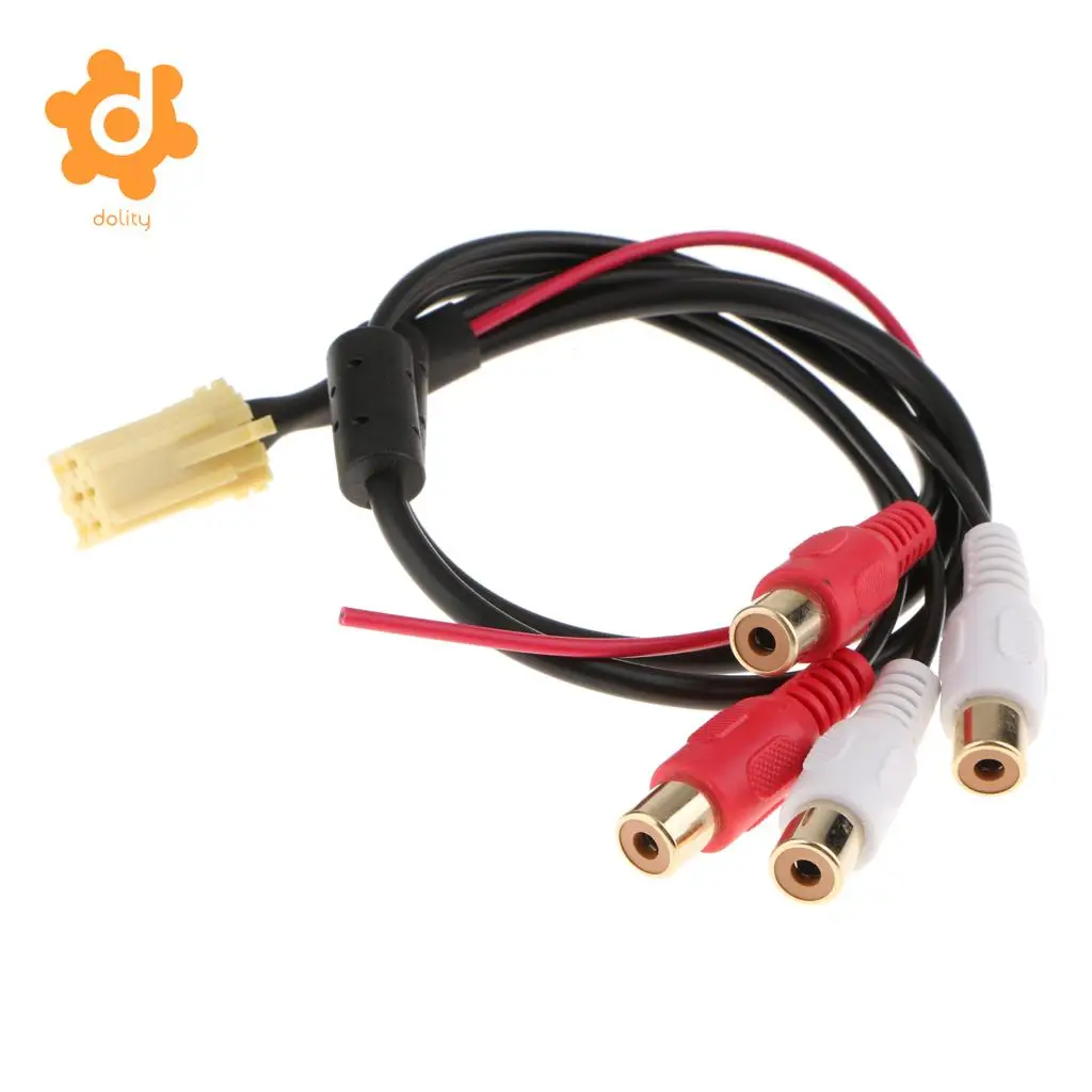 Mini ISO AUX Adapter 4RCA Cable for Blaupunkt VW Audi Seat Skoda Ford