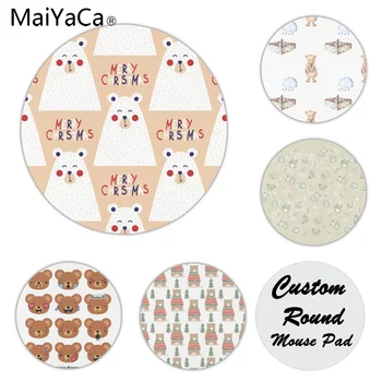 

MaiYaCa Boy Gift Pad Brown bear mouse pad gamer play mats Size for 20x20cm 22x22cm Rubber Mousemats