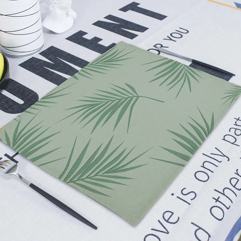 Tropical Plant Dining Napkin Fabric Napkins Matting Wedding Napkin Linen Cloth Serving Table For Weddings Tea Towels For Kitchen - Цвет: CD9-1