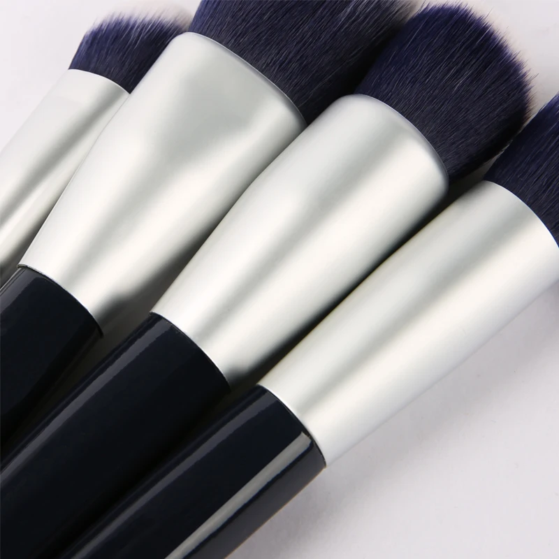 SEPROFE, 10 шт., темно-голубые кисти для макияжа, высокое качество, деревянная ручка, многофункциональные кисти для макияжа, набор теней для век, кисти, косметические наборы