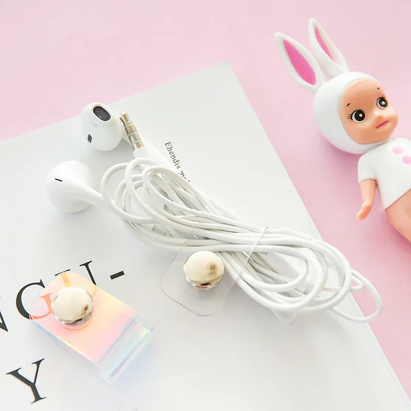 

Laser Personality Cable Tie Button Finishing Winder PVC Transparent Data Cable Headphone Cable Organizer Winder