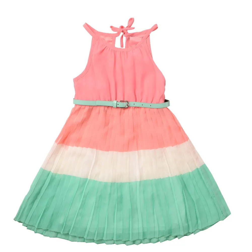 print chiffon toddle girls dress kids wedding princess size 3t christmas dress