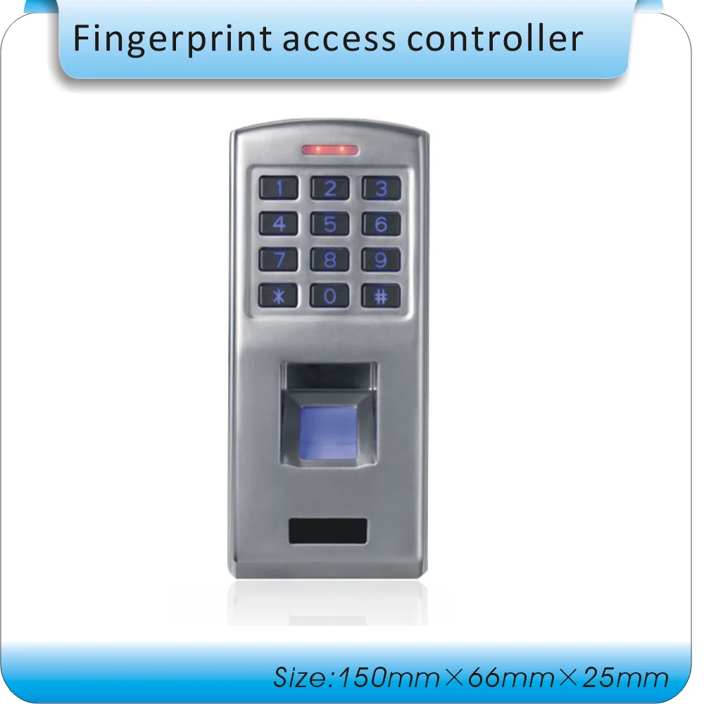 

Free shipping Newest Metal waterproof keyboard access control fingerprint one piece machine wg26 port
