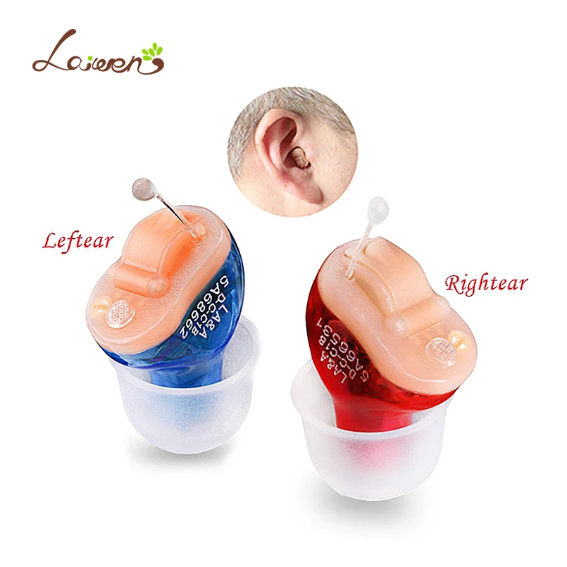 

2pcs(1pair) Portable CIC Digital Invisible Hearing Aid Ear Sound Amplifier In The Ear Tone Volume Adjustable Hearing Aids