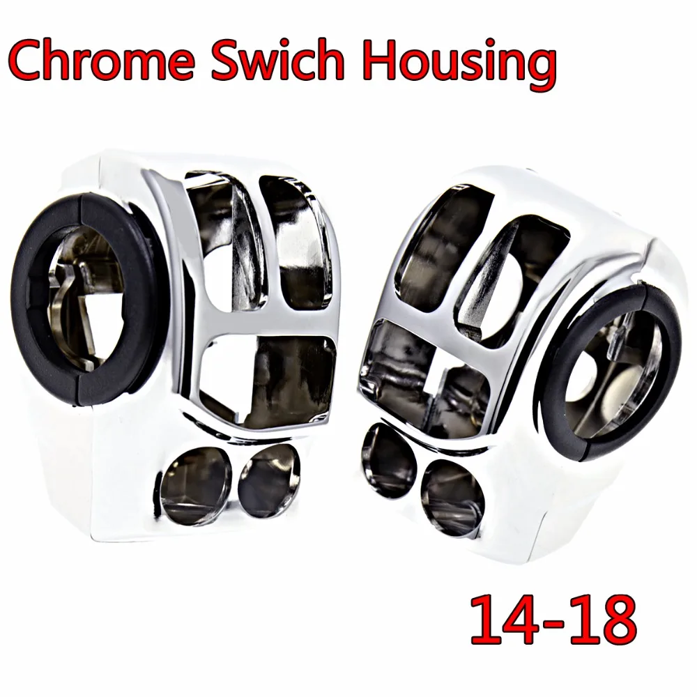 L & R хромированные корпуса переключателя управления на руль для Harley Touring Electra Street