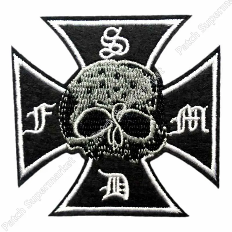 3 &quotBLACK LABEL общество BLS Железный крест&quot скелетная &quotлоготип музыкальной группы