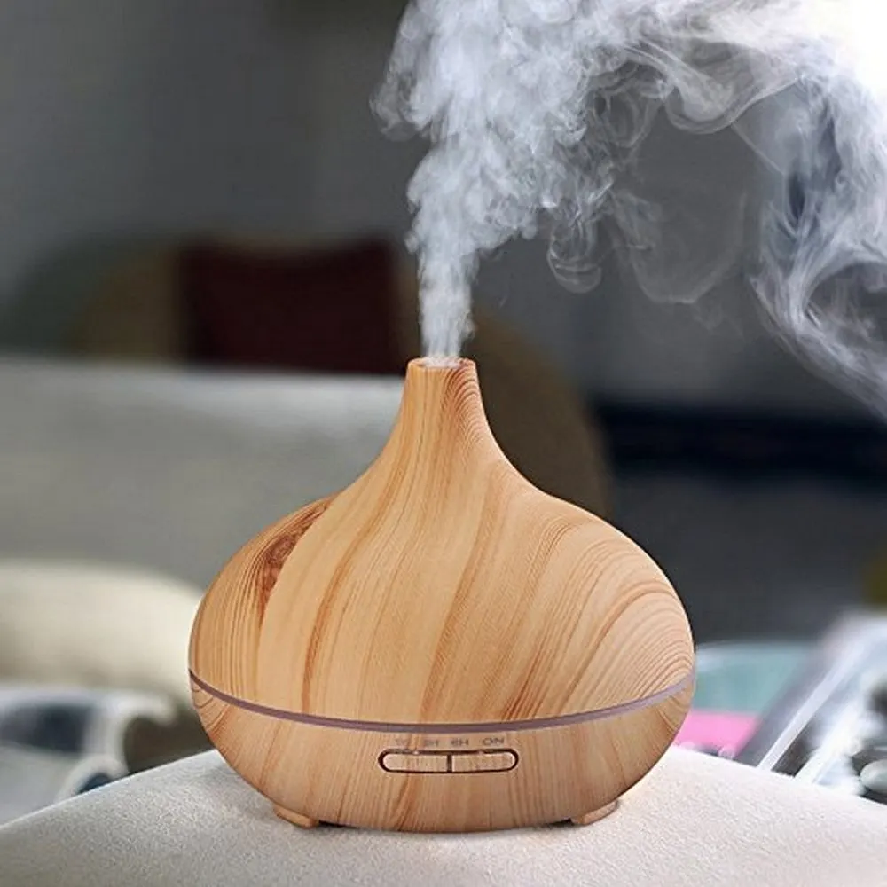 

Electric Incense Burner 400ml LED Ultrasonic Humidifier Essential Oil Diffuser Air Freshener Homes Aroma Incense Wood Grain