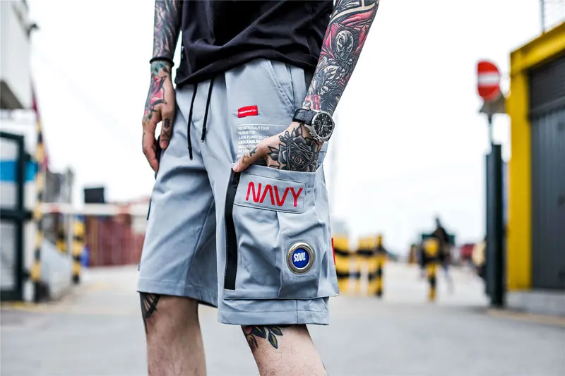 Zipper Multi Pockets Baggy Cargo Shorts 9