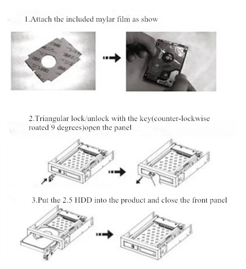 Uneatop алюминиевая панель отдельный отсек SATA случае 2.5 жесткий диск лоток 2.5in HDD/SSD внутренний корпус HDD