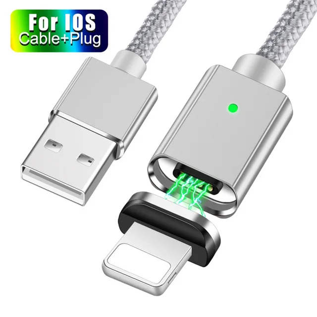 Магнитный кабель Micro usb type C адаптер для быстрой зарядки телефона type-C магнитное зарядное устройство USB C для iphone xiaomi samsung кабель Microusb - Цвет: White 8 Pin Cable