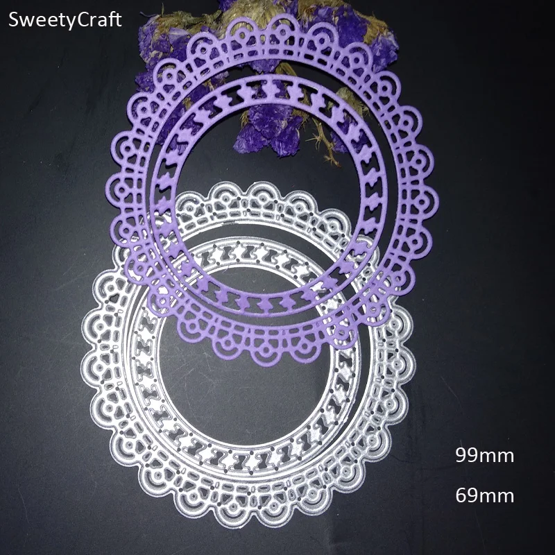

Craft Dies Scrapbooking Lace Round Circle Metal Cutting Dies Stamps Embossing New 2017 Paper Background Card Making Home Decor