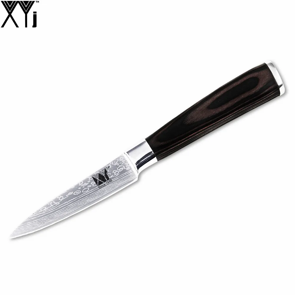 XYj 7Cr17 Stainless Steel 3.5 Inch Paring Kitchen Knife Cooking Kitchen Tools Beauty Veins Stainless Steel 3.5\