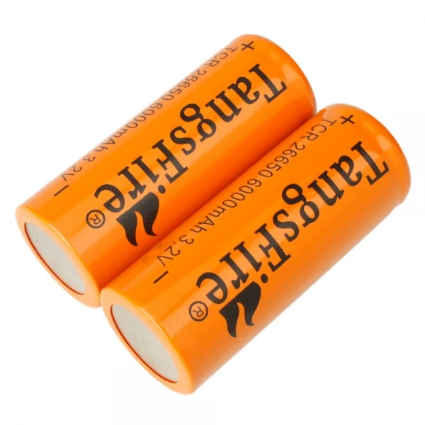 New TangsFire 2pcs of Flat Top IMR 26650 6000mAh 3.2V Rechargeable Li-lon Battery | Электроника