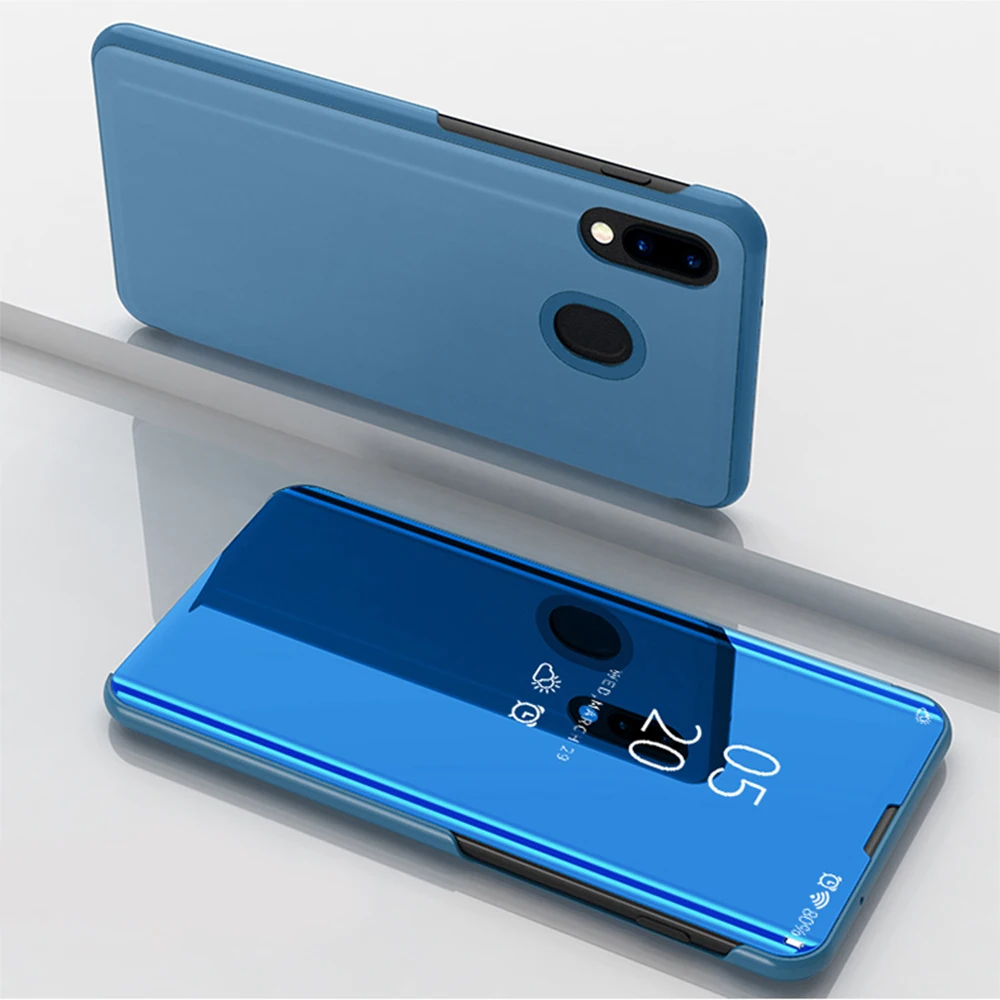 Чехол книжка с полным покрытием для Huawei Y7 Pro Prime Y6 Y9 2019 чехол подставка зеркальный