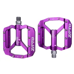 Premium ZTTO Lightweight Aluminum Alloy Flat Pedals for Gravel and Downhill Biking (JT01 - Purple)