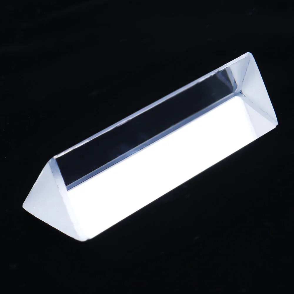 

8CM Triangular Prism Teaching Optical Glass Triple Physics Light Spectrum Show a rainbow New Best Quality