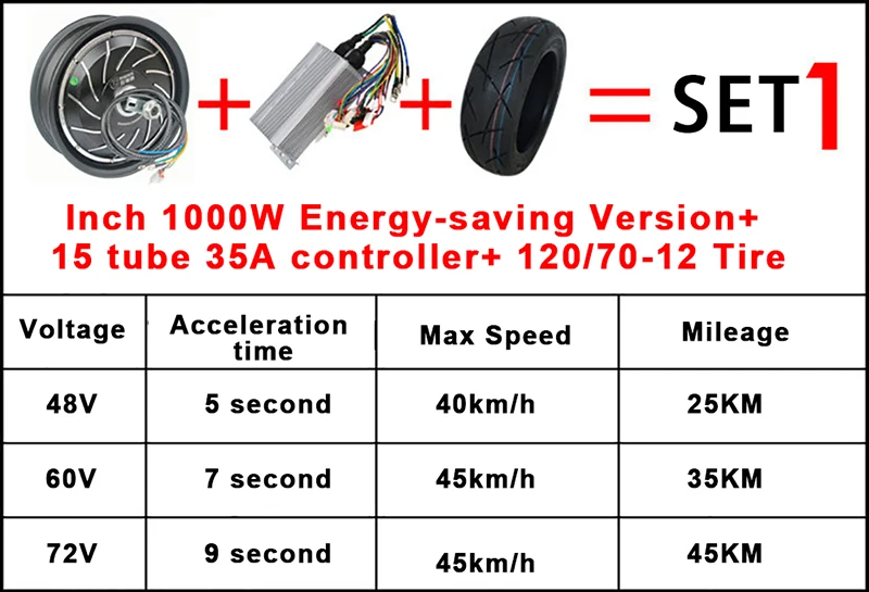 Sale 12Inch 48V 60V 72V 96V 1000W 1500W 2000W 3000W Electric Motorcycle Wheel Hub Motor Kits With Controller  DIY 3