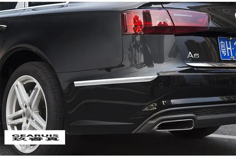 Автомобильный Стайлинг Авто сбоку юбка наклейки для автомобиля боковой двери кузова линия талии украшения Крышка Накладка для Audi A6 C7 2012- аксессуары