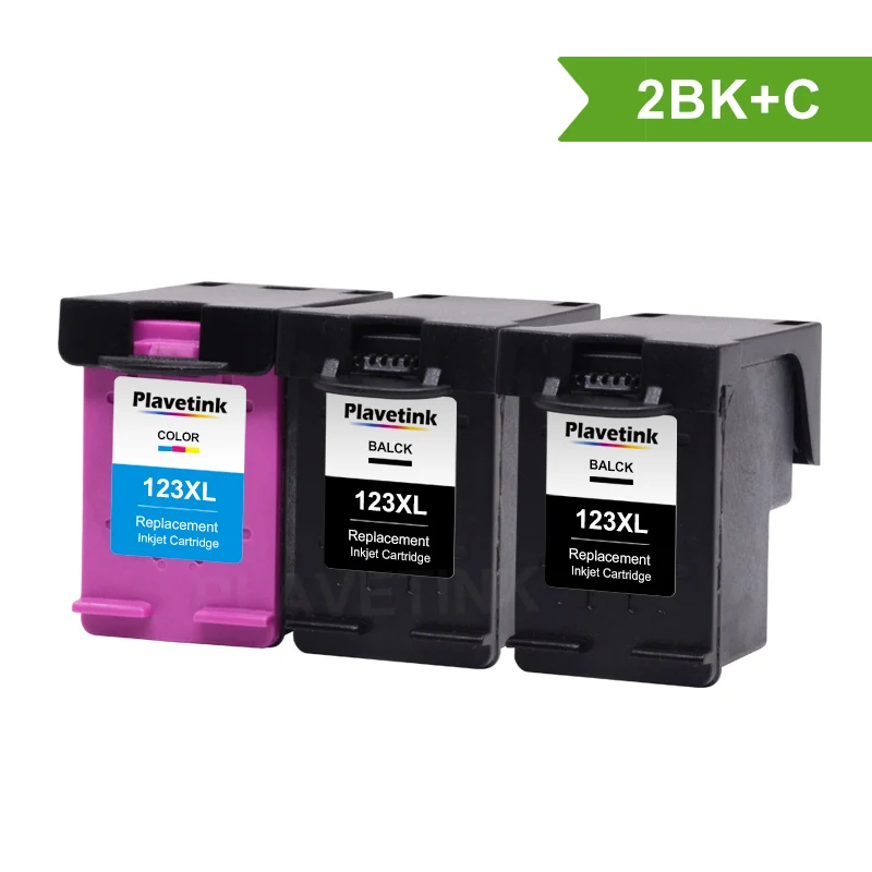 Plavetink для hp 123 123XL черный совместимый чернильный картридж Замена для hp с чернилами hp Deskjet 1110 4513 4560 3830 принтер IP123 4521 4522 - Цвет: 123XL BK X 2 C X 1