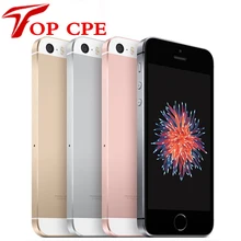Для Apple iPhone SE разблокированый мобильный телефон 16/64 Гб встроенной памяти 2G RAM 4 аппарат не привязан к оператору сотовой связи за счет сканера отпечатков пальцев, Wi-Fi, GPS и Dual Core 4,0 дюймов 12MP GPS iOS б/у