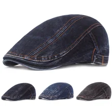 Мужская классическая Кепка с козырьком, уличная Регулируемая Кепка для газетчика, джинсовая кепка для гольфа для вождения, CSHAT0381